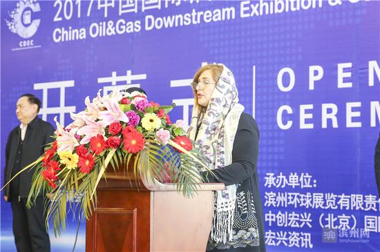 伊朗石油设备制造商协会会长卡维安普尔女士致辞